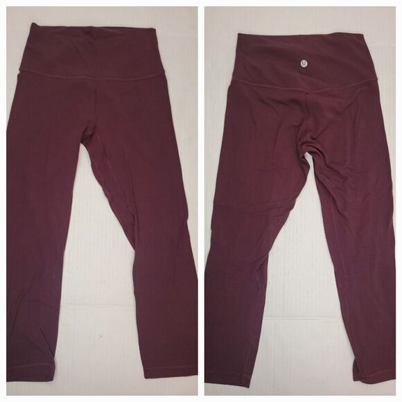 Lululemon Align Leggings Womens SZ 4 Crop High Rise 21" INS Eggplant W6AS8S - Picture 1 of 6